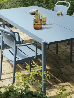 Mesa de acero Linear steel table 200 cm, Pale blue*Muuto New