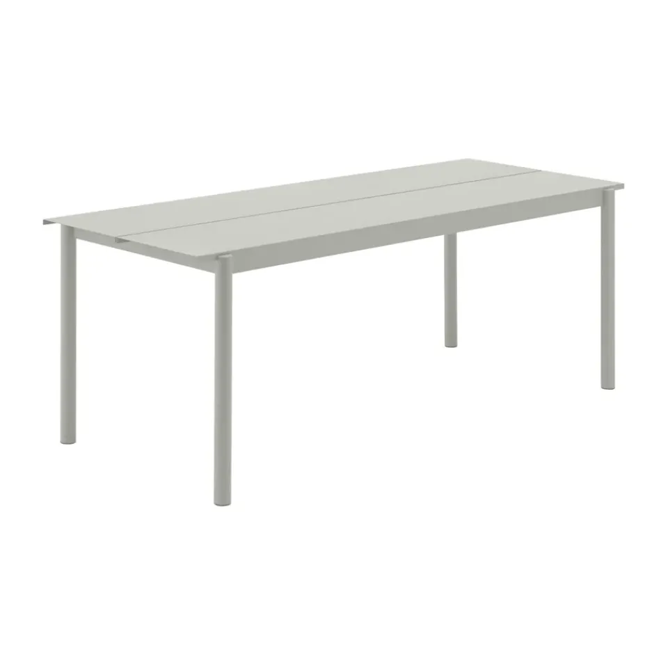 Mesa de acero Linear steel table 200 cm, Grey*Muuto