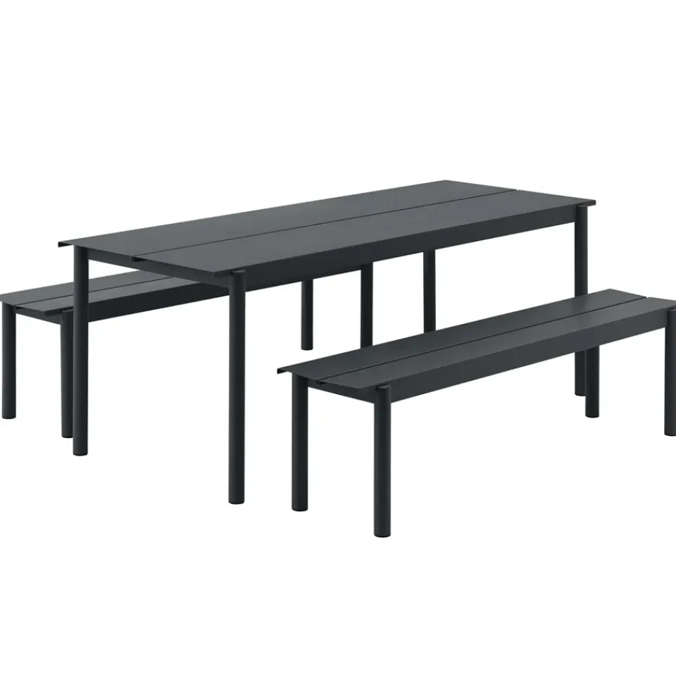 Mesa de acero Linear steel table 200 cm, Black*Muuto Hot