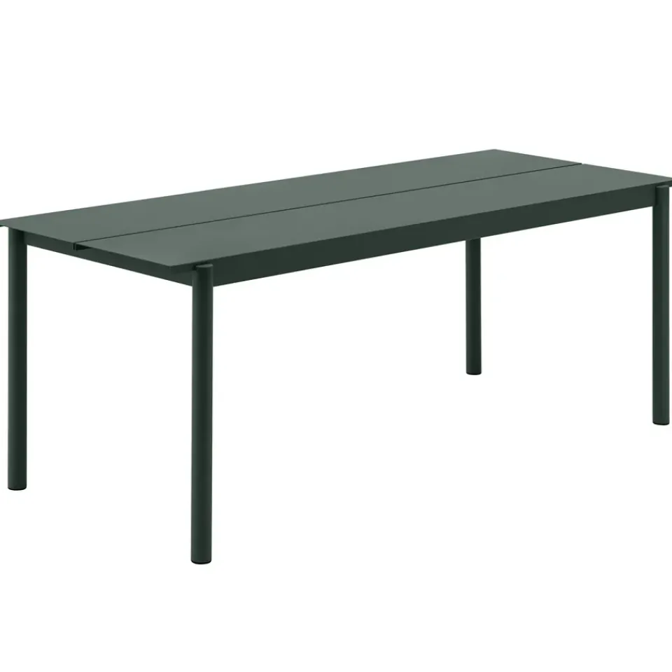 Mesa de acero Linear steel table 200 cm, Dark green*Muuto Discount