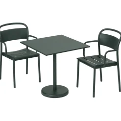 Mesa de acero Linear 70x70 cm, Dark green*Muuto Outlet