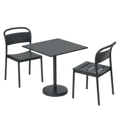 Mesa de acero Linear 70x70 cm, Black*Muuto Online