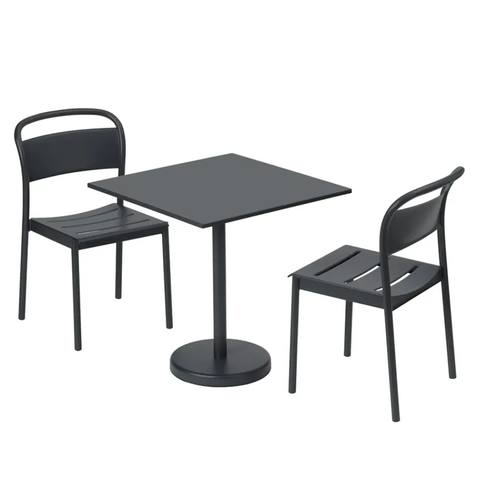 Mesa de acero Linear 70x70 cm, Black*Muuto Online