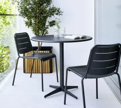 Mesa de café Drop Ø80 cm, Lava grey-lava grey*Cane-line Best
