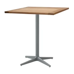 Mesa de café Drop teca 72x72 cm, Soprte gris claro*Cane-line Outlet