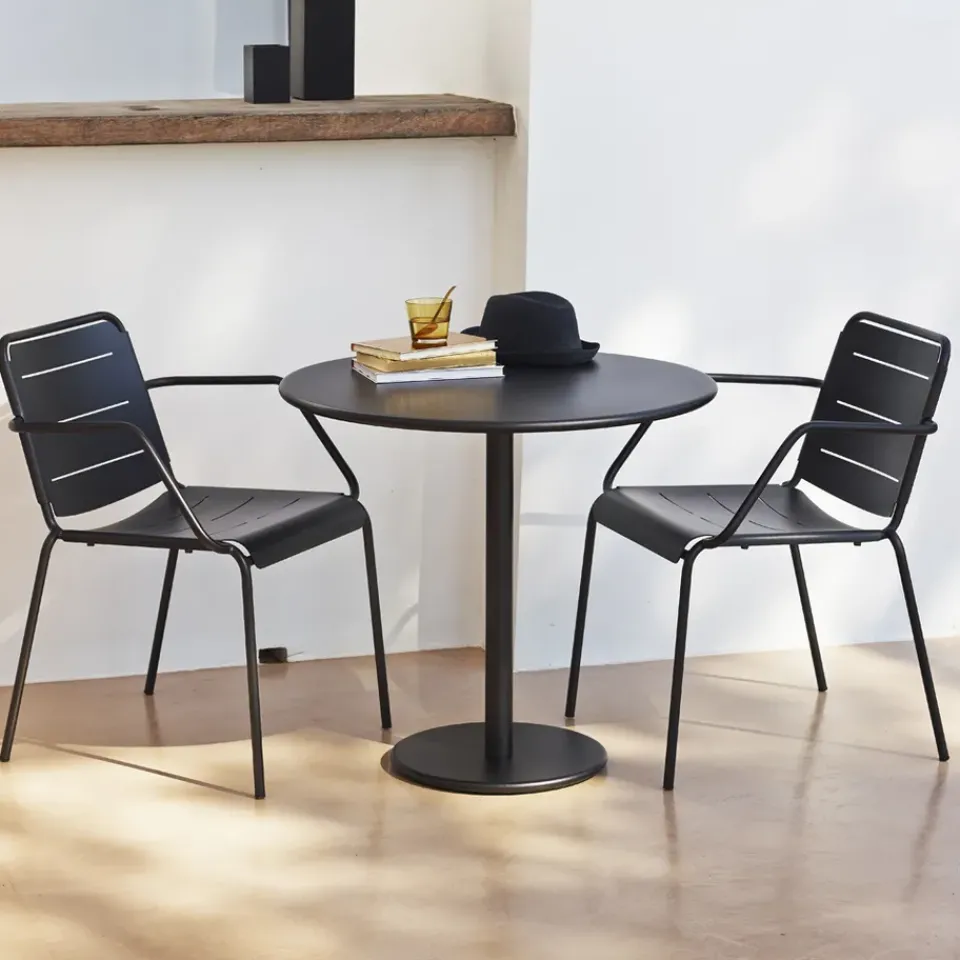 Mesa de café Go Ø80 cm, White-white*Cane-line Clearance