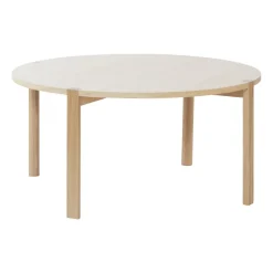 Mesa de centro Anton Ø90 cm, Roble pigmentado blanco*1898 Discount