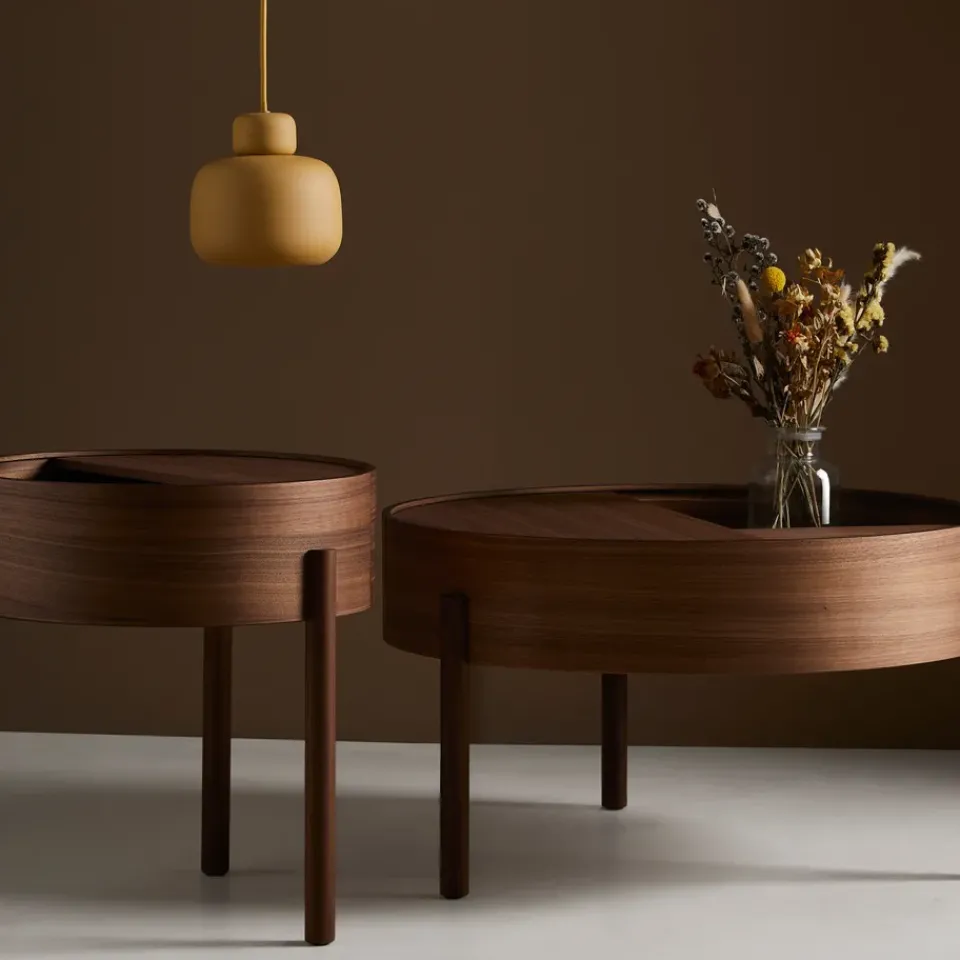 Mesa de centro Arc Ø66 cm, Nogal*Woud