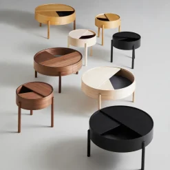 Mesa de centro Arc Ø66 cm, Nogal*Woud