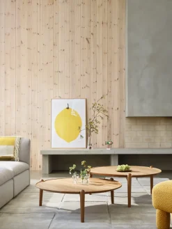 Mesa de centro Aria, Light oak, Ø60x46 cm*Design House Stockholm New