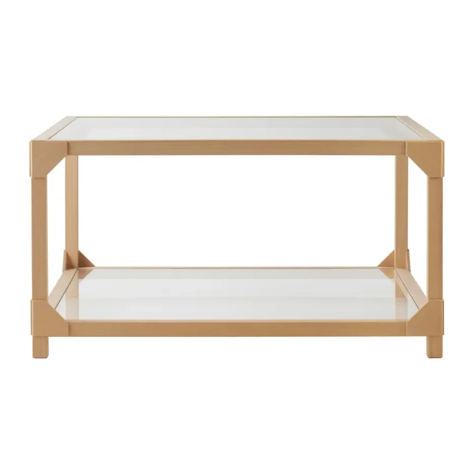 Mesa de centro Bleck 75x75 vidrio, Haya-natural*Gärsnäs