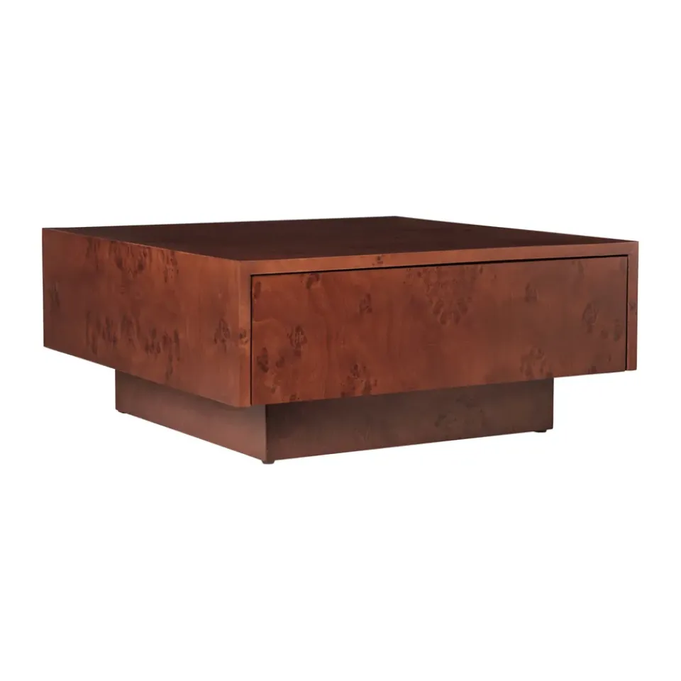 Mesa de centro Burl storage 70x70 cm, Dark stained burl*Ferm Living Online