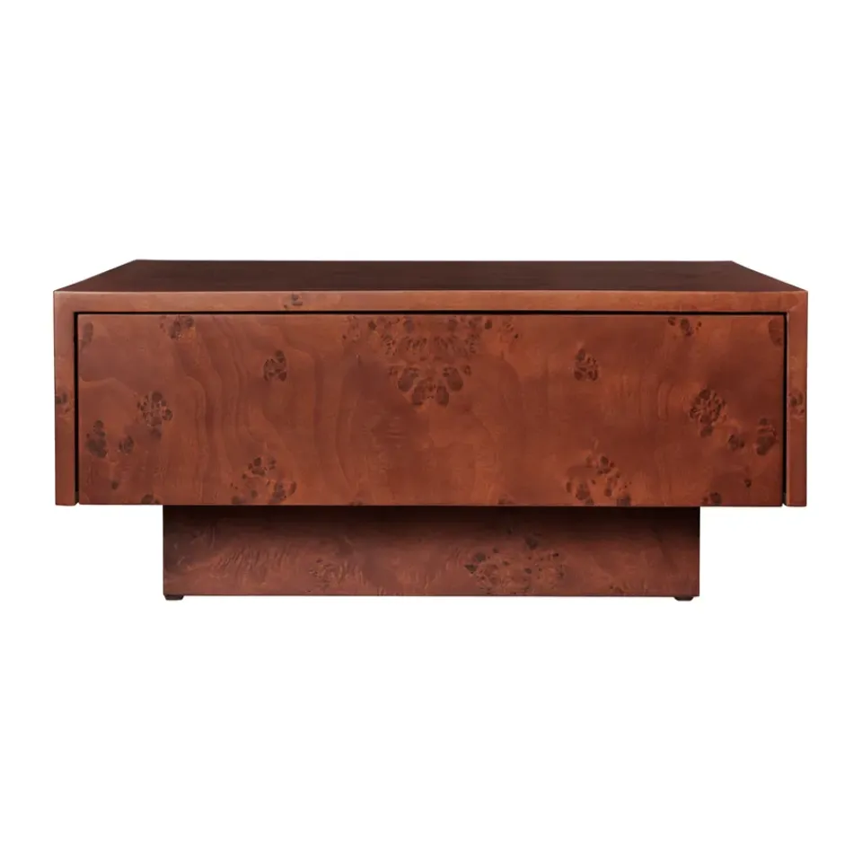 Mesa de centro Burl storage 70x70 cm, Dark stained burl*Ferm Living Online