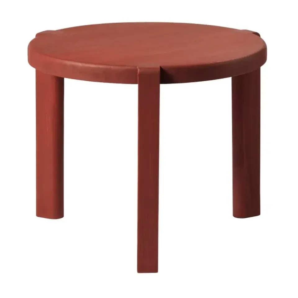 Mesa de centro D108 Ragnesminde, Ø48 cm, carmín*FDB Møbler Sale