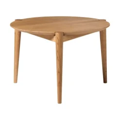 Mesa de centro D102 Søs Ø55 cm, Roble macizo aceitado*FDB Møbler
