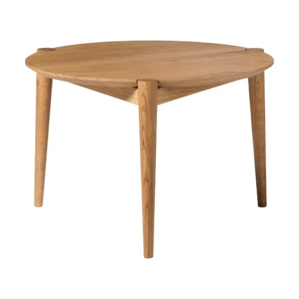 Mesa de centro D102 Søs Ø55 cm, Roble macizo aceitado*FDB Møbler