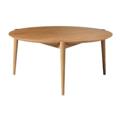 Mesa de centro D102 Søs Ø85 cm, Roble macizo aceitado*FDB Møbler Sale