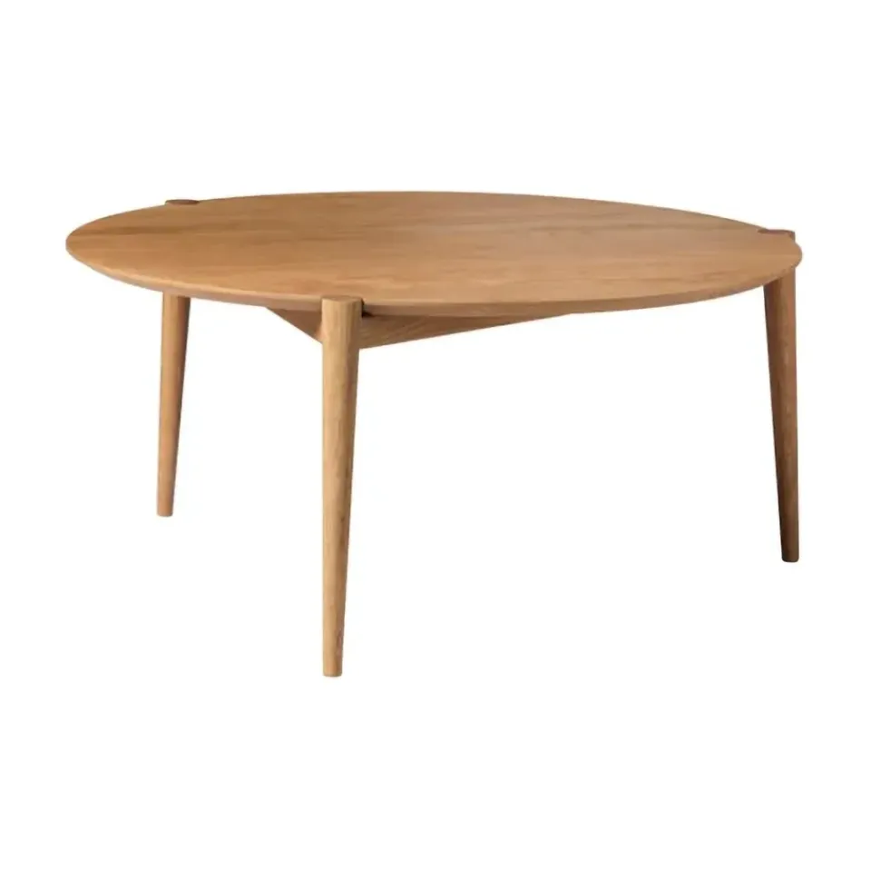 Mesa de centro D102 Søs Ø85 cm, Roble macizo aceitado*FDB Møbler Sale