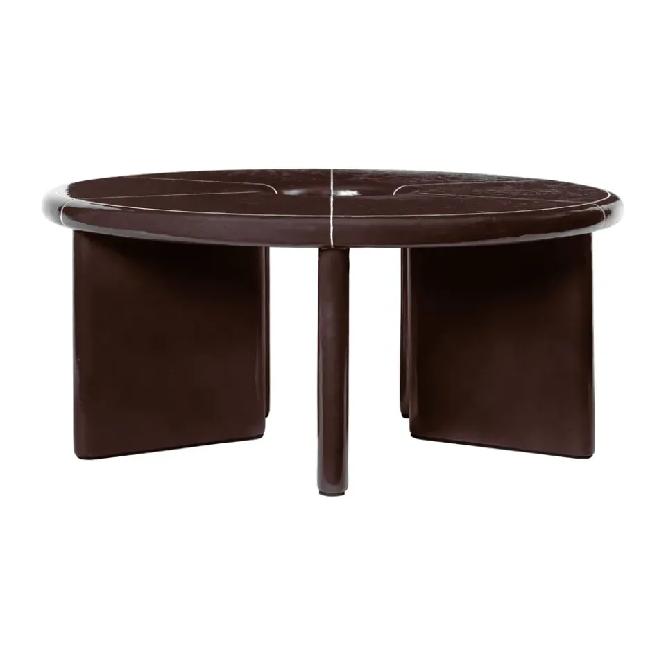 Mesa de centro Deya Ø80x32 cm, Chestnut brown*Ferm Living Hot