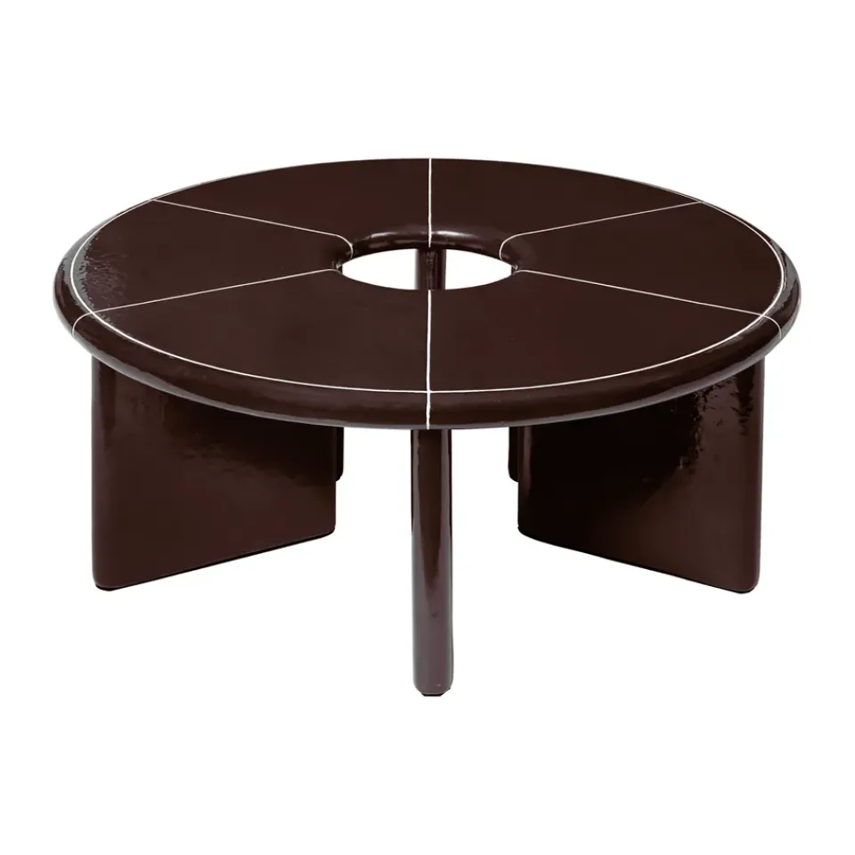 Mesa de centro Deya Ø80x32 cm, Chestnut brown*Ferm Living Hot