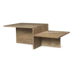 Mesa de centro Distinct, Dark Brown Travertine*Ferm Living Sale