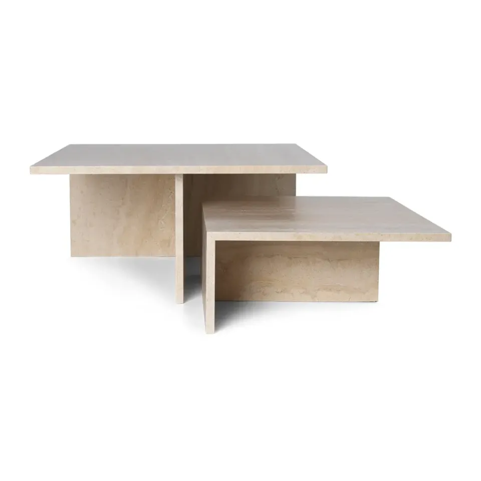 Mesa de centro Distinct Grande Duo 133x70x35 cm, Travertino*Ferm Living Sale