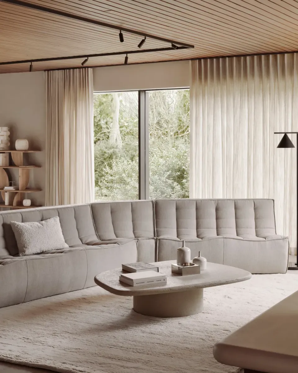 Mesa de centro Elements, Off white, 134x96 cm*Ethnicraft Clearance