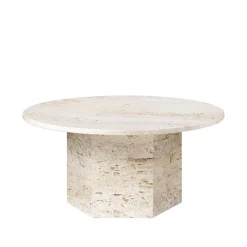 Mesa de centro Epic, White, Ø80*GUBI Hot