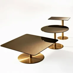 Mesa de centro Flash 80x80 cm, Cristal espejo - soporte*Tom Dixon Outlet