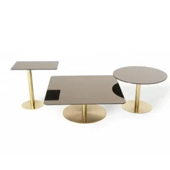 Mesa de centro Flash 80x80 cm, Cristal espejo - soporte*Tom Dixon Outlet