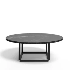 Mesa de centro Florence, mármol marquina, ø90 cm, soporte*New Works New