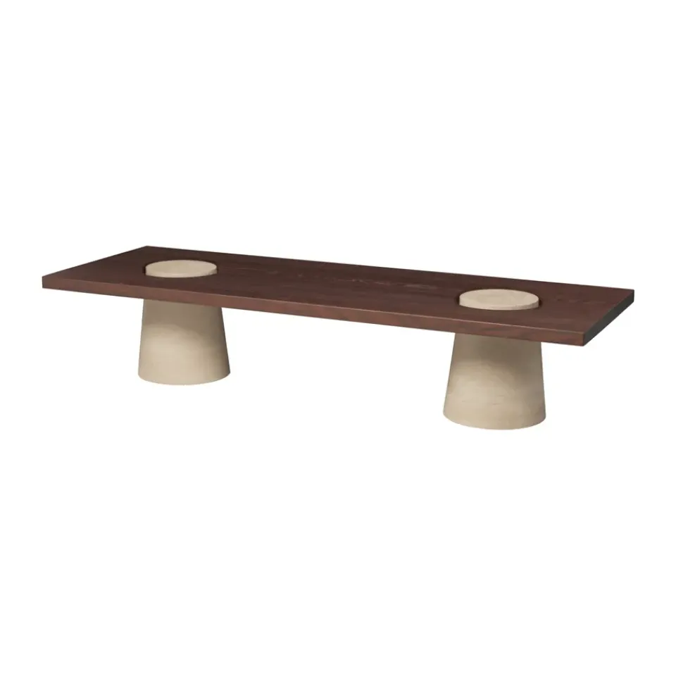 Mesa de centro Grova, Travertine, 155x55x34 m*Ferm Living New
