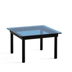 Mesa de centro Kofi, Black oak-tapa de vidrio-azulados-60 cm*HAY Discount