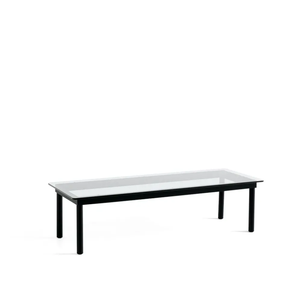 Mesa de centro Kofi, Black oak-clear glass, 50 cm*HAY Sale