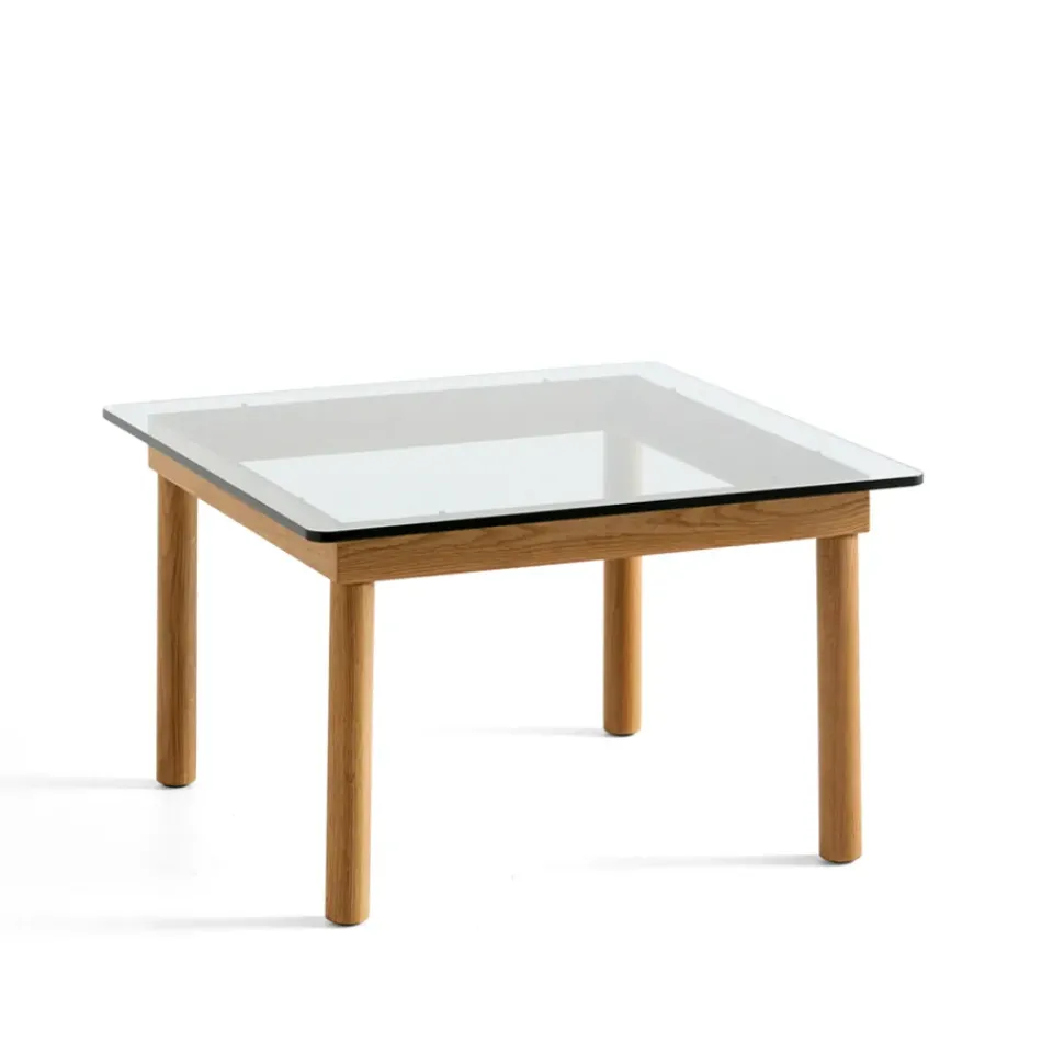 Mesa de centro Kofi, Oak-clear glass, 60 cm*HAY Hot