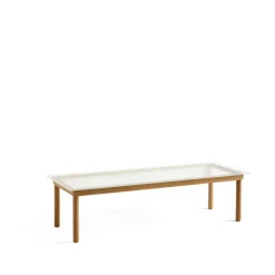 Mesa de centro Kofi, Oak-ribbed glass, 50 cm*HAY Sale