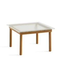 Mesa de centro Kofi, Oak-ribbed glass, 60 cm*HAY Clearance