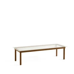 Mesa de centro Kofi, Walnut-ribbed glass, 50 cm*HAY Best