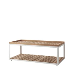 Mesa de centro Level teca 62x122 cm, White*Cane-line Online