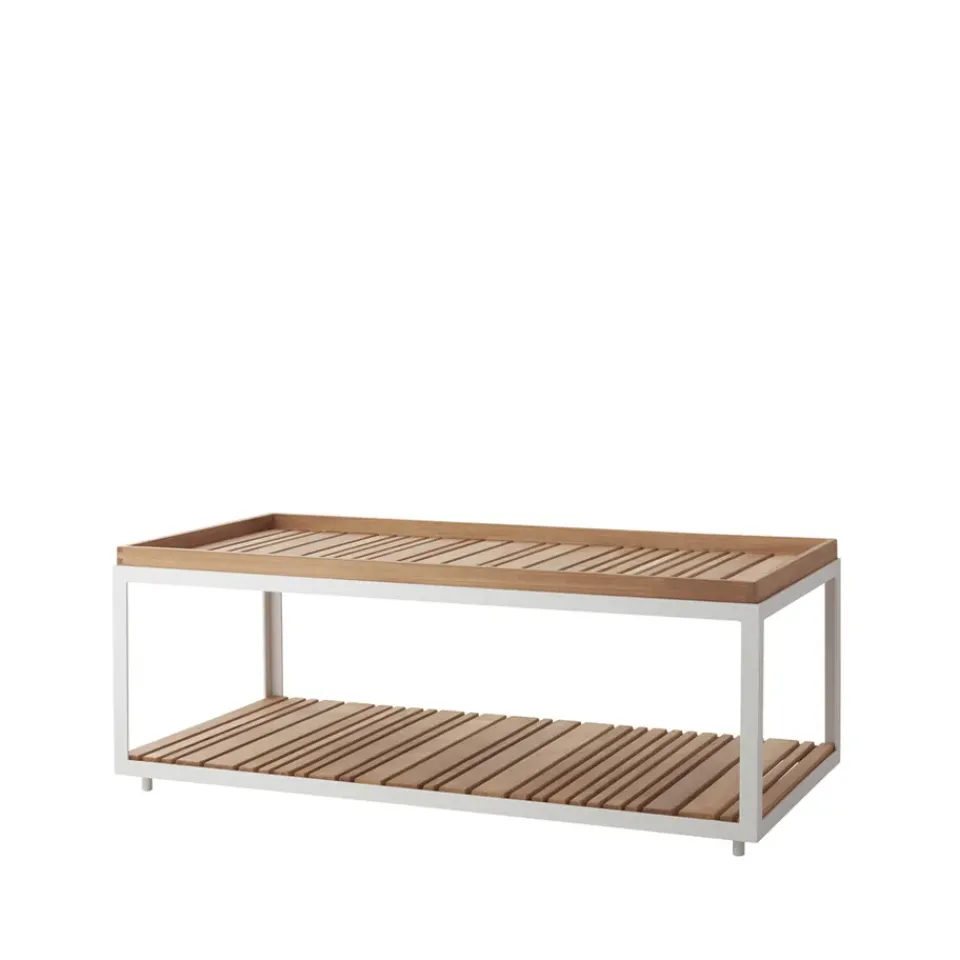 Mesa de centro Level teca 62x122 cm, White*Cane-line Online