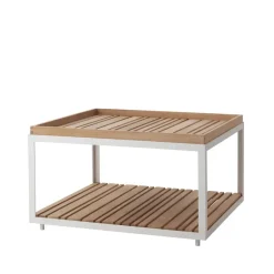Mesa de centro Level teca 79x79 cm, White*Cane-line