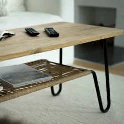 Mesa de centro Marcel, Roble rústico aceitado, 140x70*Mavis