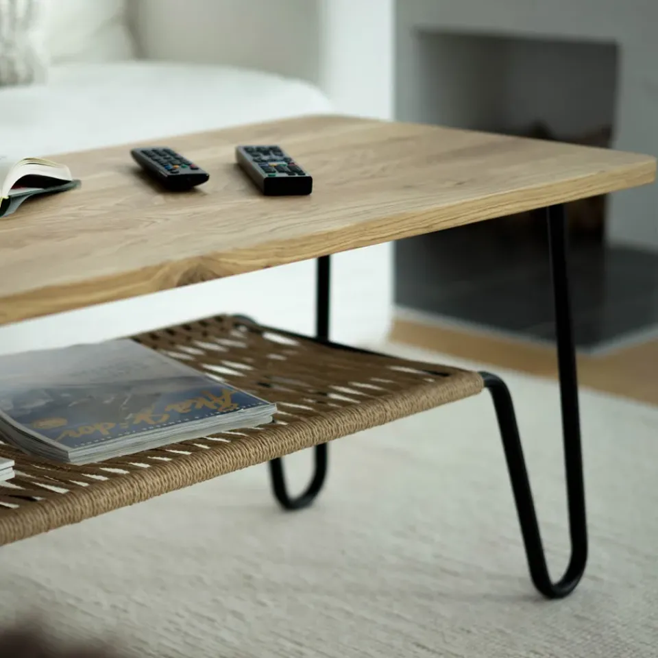Mesa de centro Marcel, Roble rústico aceitado, 140x70*Mavis
