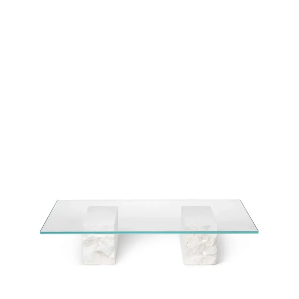 Mesa de centro Mineral, Vidrio, base de mármol*Ferm Living New