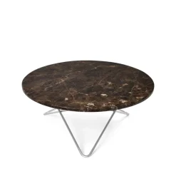 Mesa de centro O Table, mármol, estructura de acero inoxidable*OX Denmarq Online