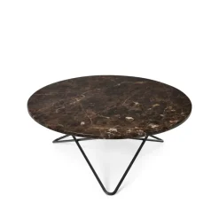 Mesa de centro O Table, mármol, estructura lacado negro*OX Denmarq Discount