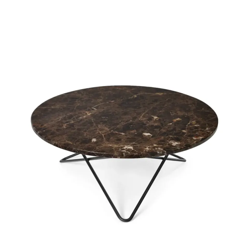Mesa de centro O Table, mármol, estructura lacado negro*OX Denmarq Discount