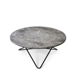 Mesa de centro O Table, Mármol , estructura lacado negro*OX Denmarq Outlet