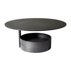 Mesa de centro Parasol L Ø90 cm, Dark stained oak*Maze Hot