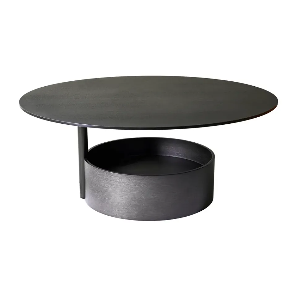 Mesa de centro Parasol L Ø90 cm, Dark stained oak*Maze Hot